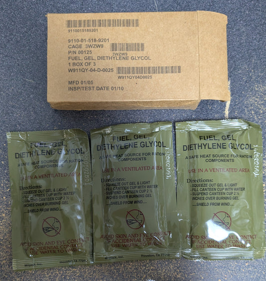 NWT Diethylene Glycol Fuel Gel Pack of 3 (AA14-26May52)