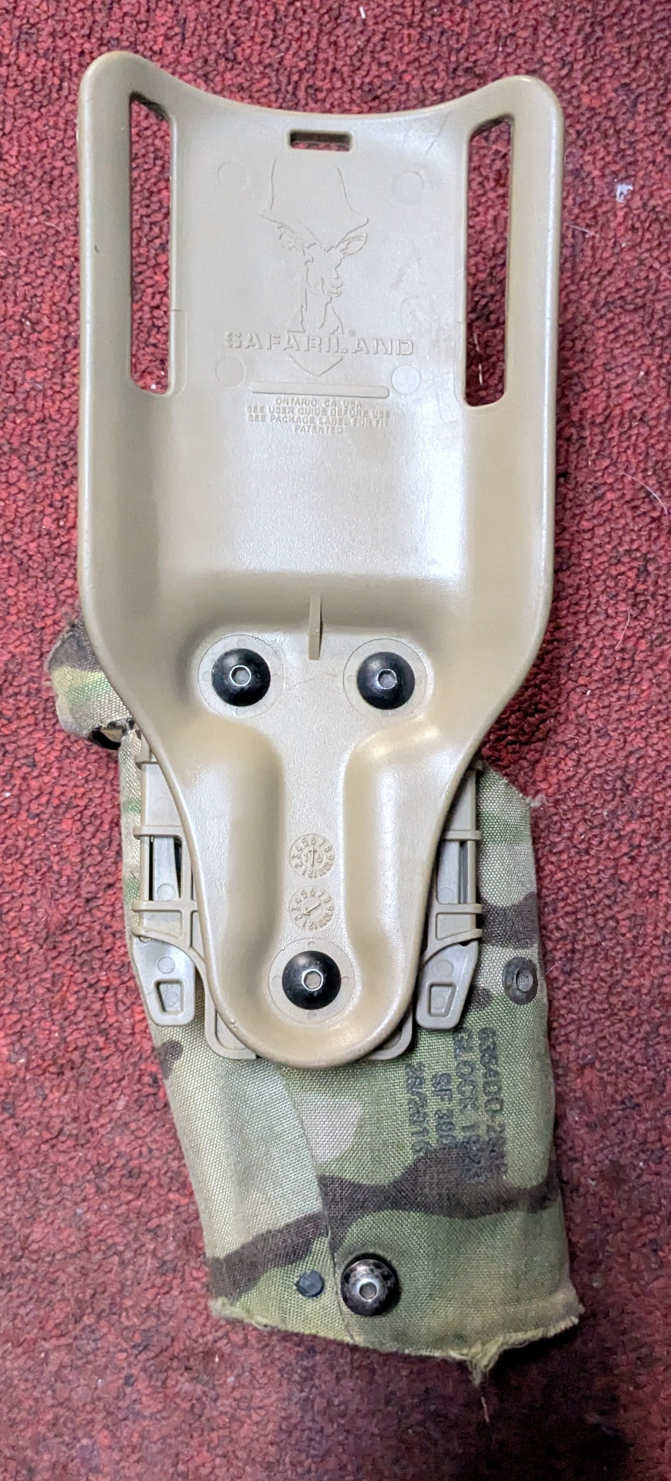Model 6354DO ALS® Optic Tactical Holster for Red Dot Optic Camo w/ CUBL and QLS (CB11-25Sep51)