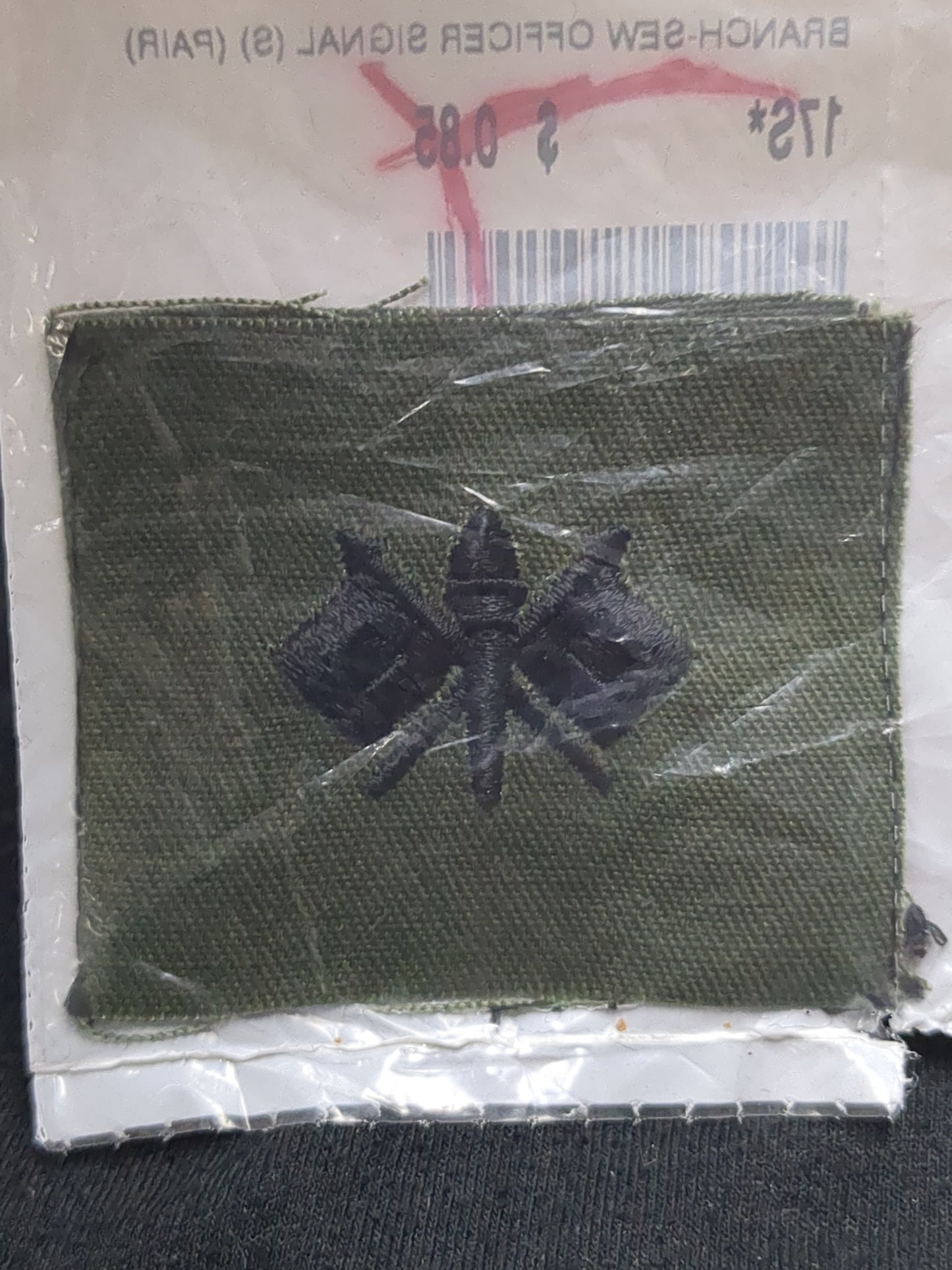 US Army Signal Corps Vietnam Patch Sew on Patch Subdued OD Black (bu11-SCV)
