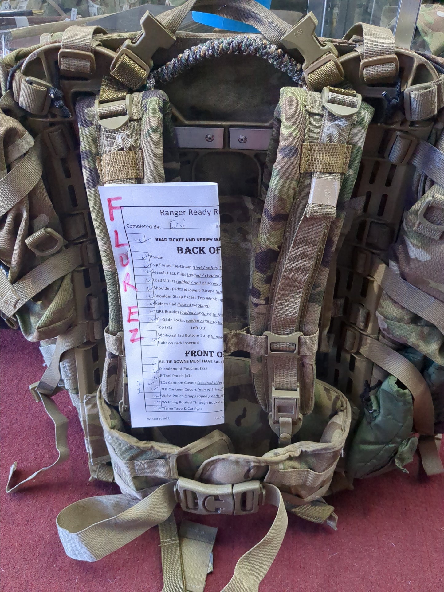 Florez - OCP "Ranger Ready" OCP Ruck Customer Mail-In