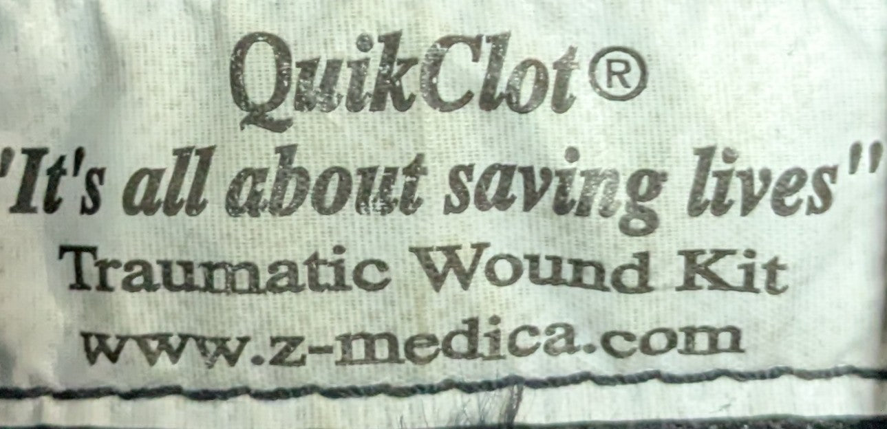 Quikclot Traumatic Wound Kit Pouch Black (FB3-26Mar24)