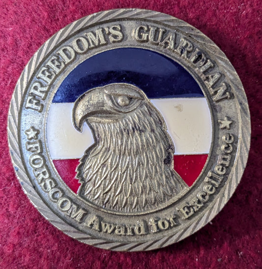 Challenge Coin FORSCOM Award for Excellence 4 Star US Army Forces Command (chcc-25May19)