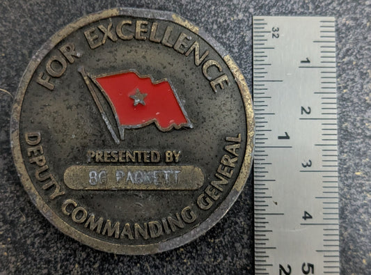 Challenge Coin US Army Aviation Warfighting Center, BG Packett For Excellence (CHCC-26May56)