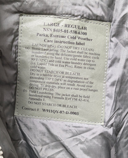 NOS Primaloft Level 7 Parka ECWS Large Regular Marshmellow Jacket (apg02)