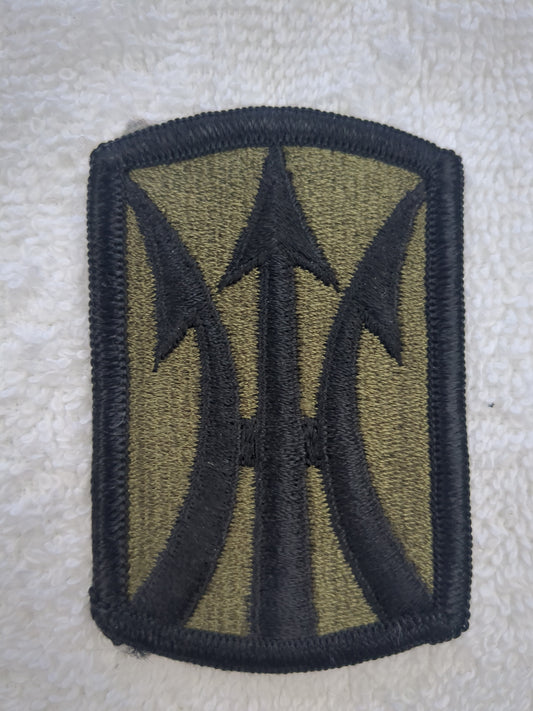 US Army 11th Infantry Brigade BDE Patch Subdued OD BLK Sew-On (WSB11-11th Infantry)