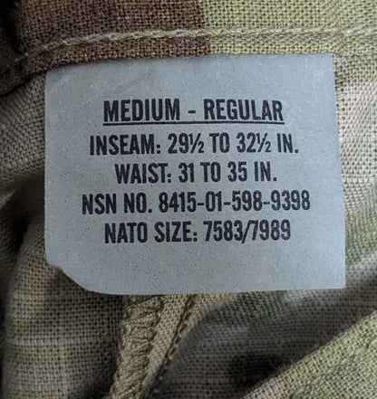 NOS - Set of Medium Regular Deployment FRAC Uniform Top Pants OCP Multicam (25APR01)