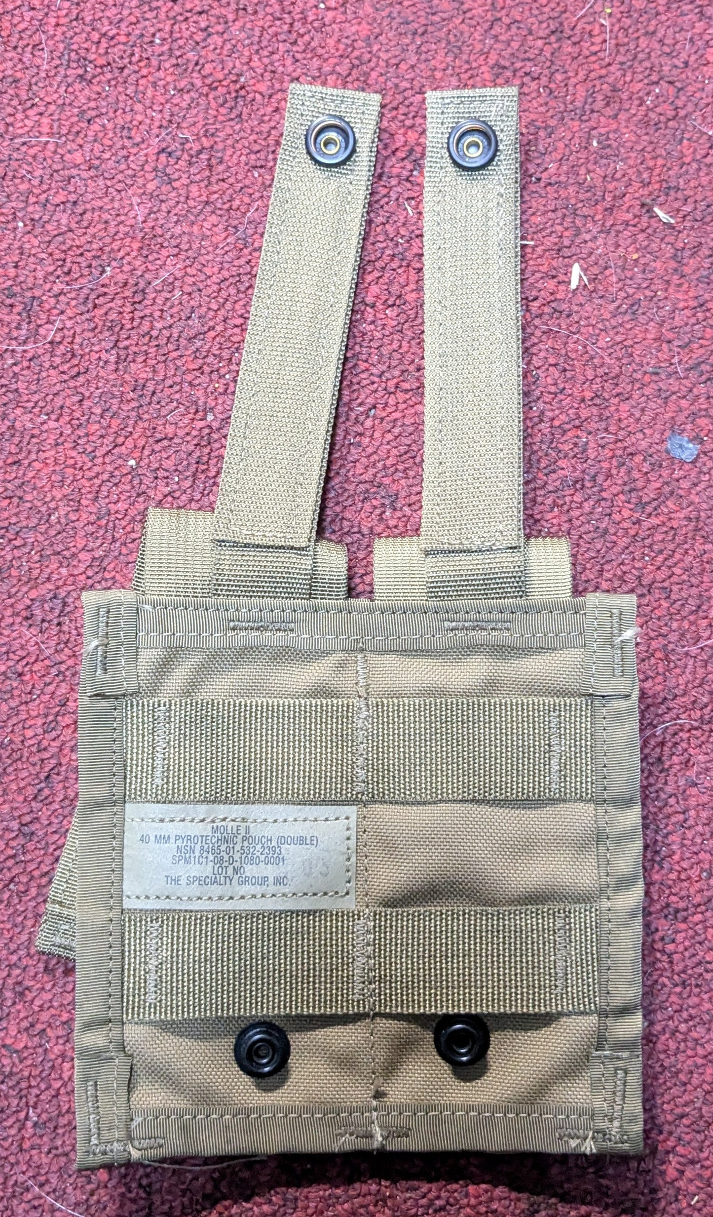 NOS Molle II 40 MM Pyrotechnic Pouch Double Coyote (CA4-26Apr62)