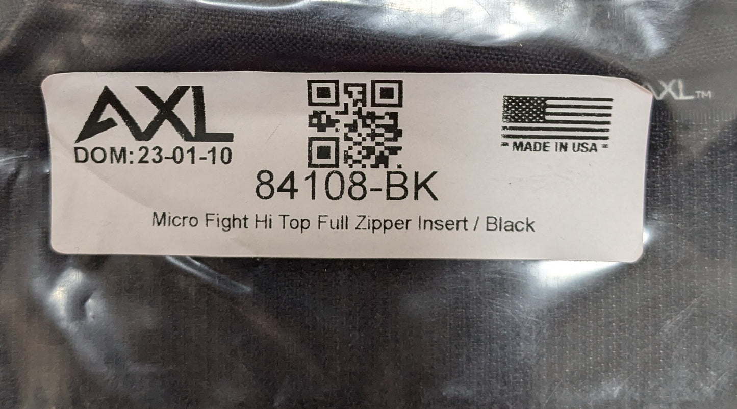 Micro Fight Hi-Top Full Zipper Insert Black (ca10-25MAR52)