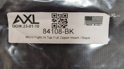 Micro Fight Hi-Top Full Zipper Insert Black (ca10-25MAR52)