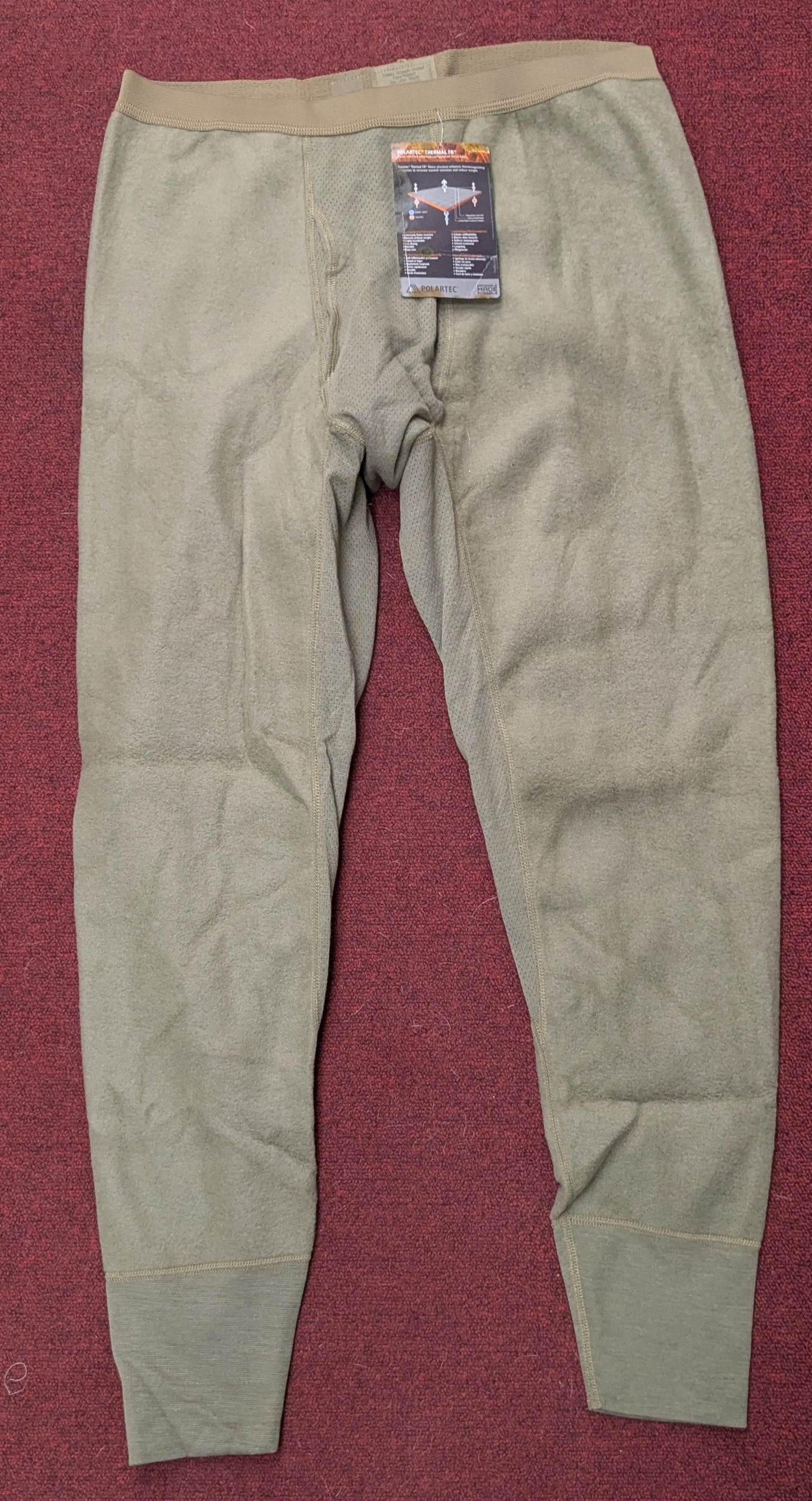 NWT Midweight Insulated Drawers OD Green Large Reg (CA3-26Apr75)