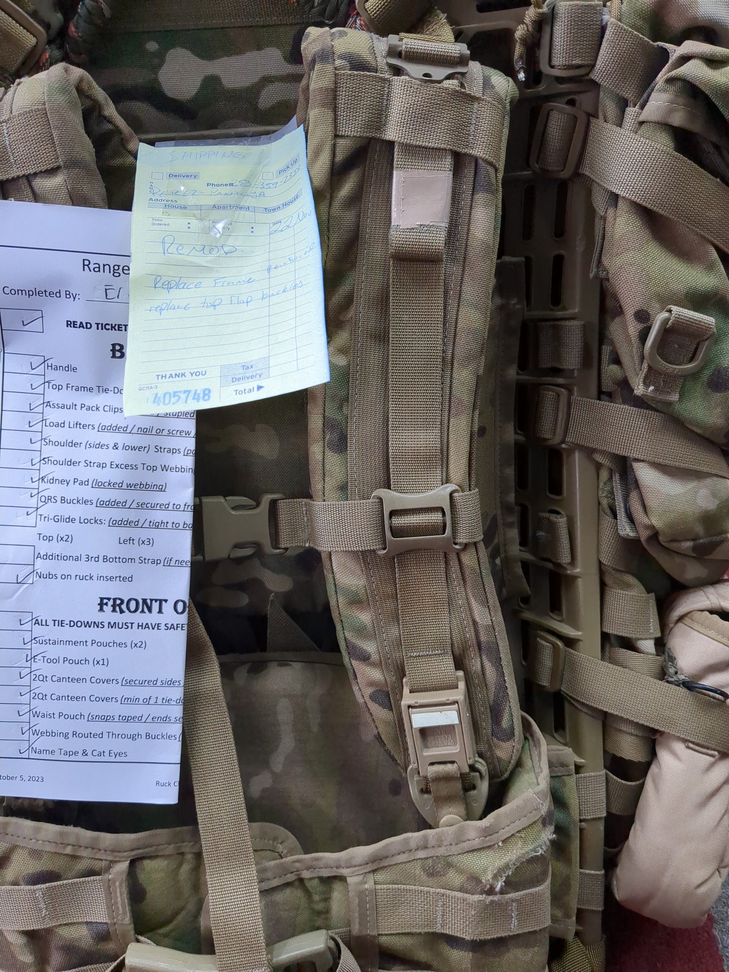 Perez Pantoja - Customer Mail-In 'Ranger Ready' OCP Molle II Ruck