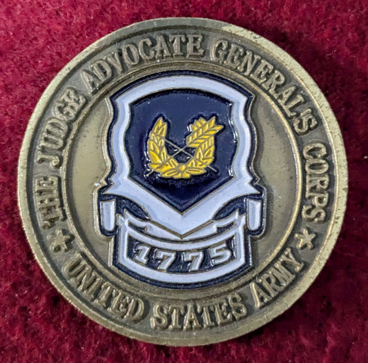 Challenge Coin US Army Judge Advocate General's Corps 1775 (chcc-25May75)