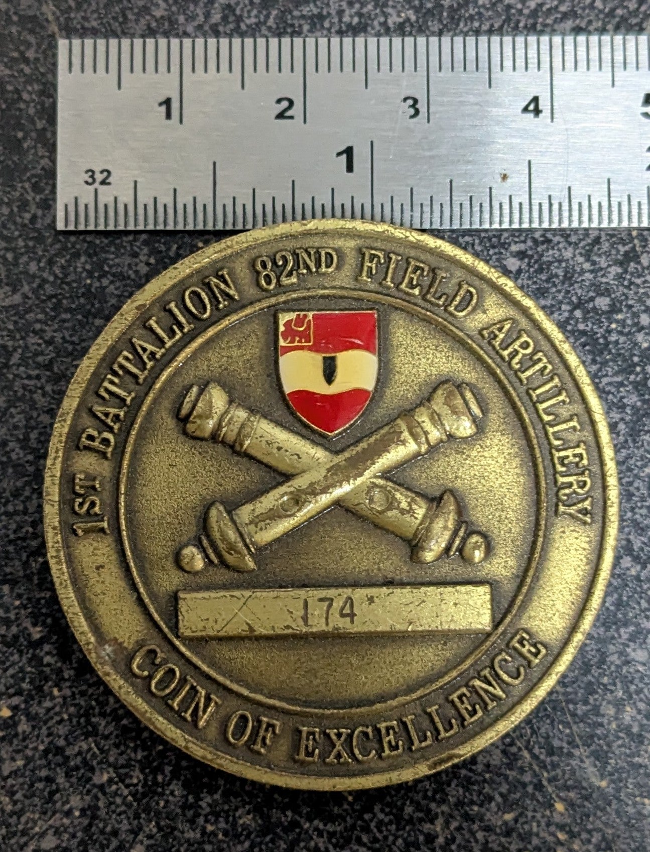 Challenge Coin 1st Battalion 82nd Field Artillery Dragons Coin of Excellence (26Jun28)