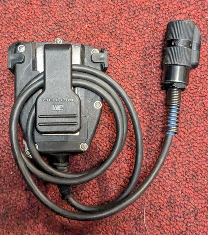 3M Peltor Push-to-Talk (PTT) Adapter Military Radio FL5601-02, 6-Pin (DC7-25Sep36)
