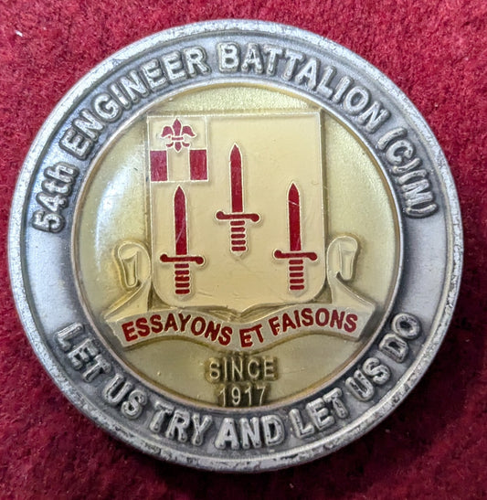 Challenge Coin 54th Engineer Battalion Daggers Forward Daggers In (chcc-25May22)