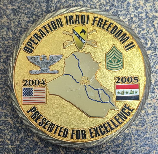 Challenge Coin 1st Cavalry Division Support Command Camp Taji, Iraq (CHCC-25Jul9)