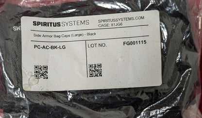 Spiritus Systems side armor bag caps Large - Black (CA03-25MAR40)
