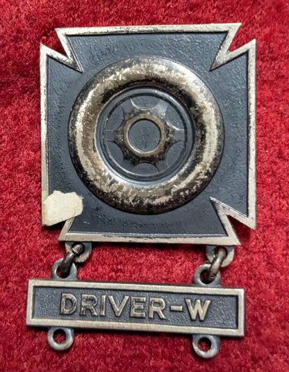 US Army Badges Driver and Mechanic Qualification Driver W (BLK) (chcc-25Jun20)