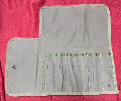 1940’s/1950Vintage Canvas M10 Tool Roll WWII/Korean War (26Jun05)