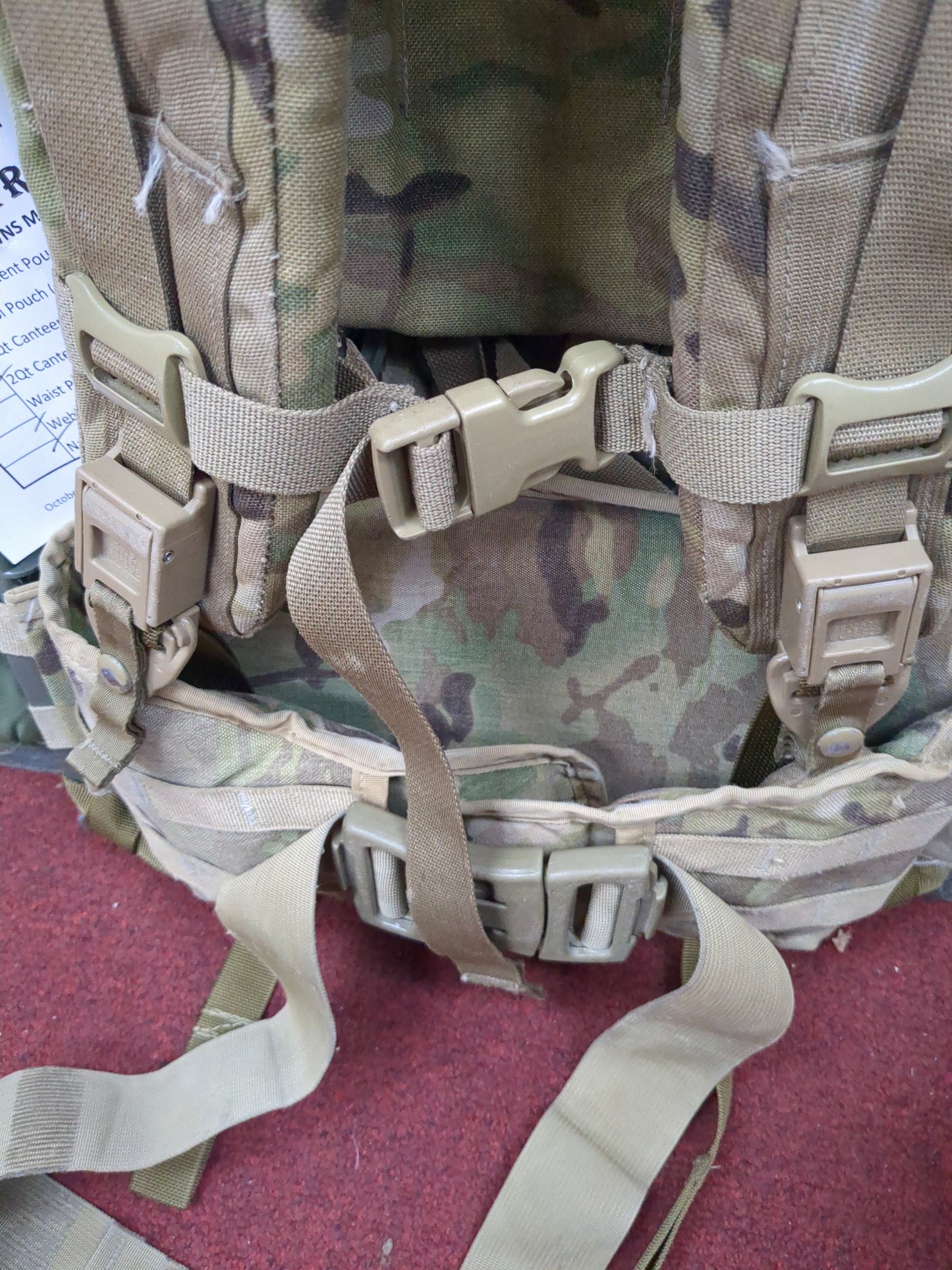 Hans Navarette MAIL-IN - v.12 "Ranger Ready" OCP Large Molle II Ruck w/ The Gibson Configuration w/ Name Tape & Cat Eyes (V12 2026-07)
