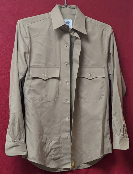 US Army Heritage Tan Men's Dress Shirt 15-32/33 R-C Long Sleeved (CA10-25Aug51)