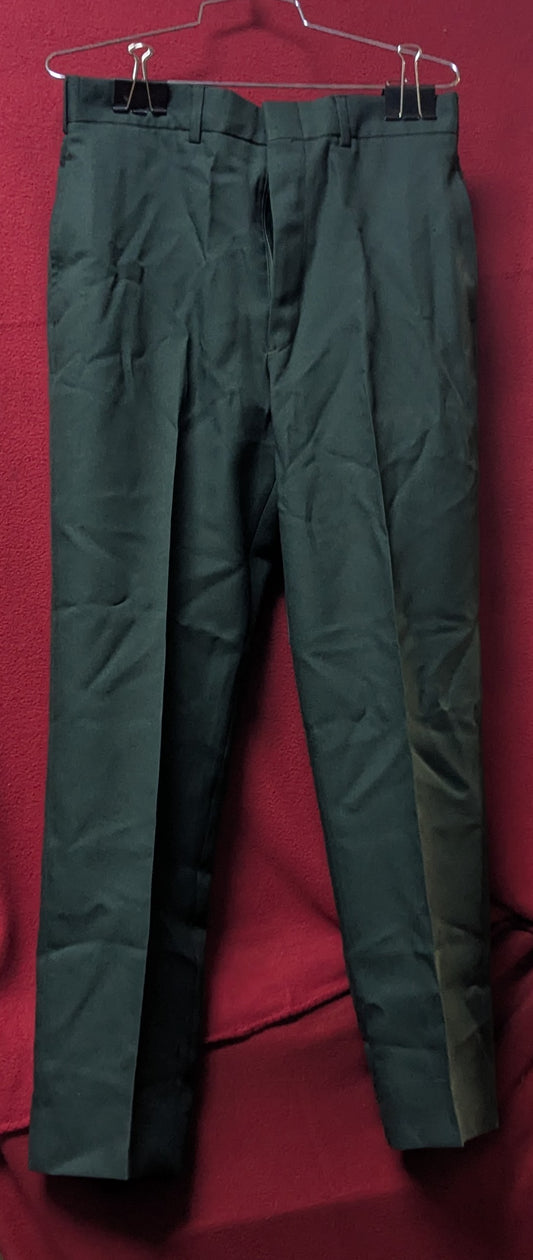 US Army Men's Texturized Polyester Green Trousers ~32x29* (FB1-26Feb59)