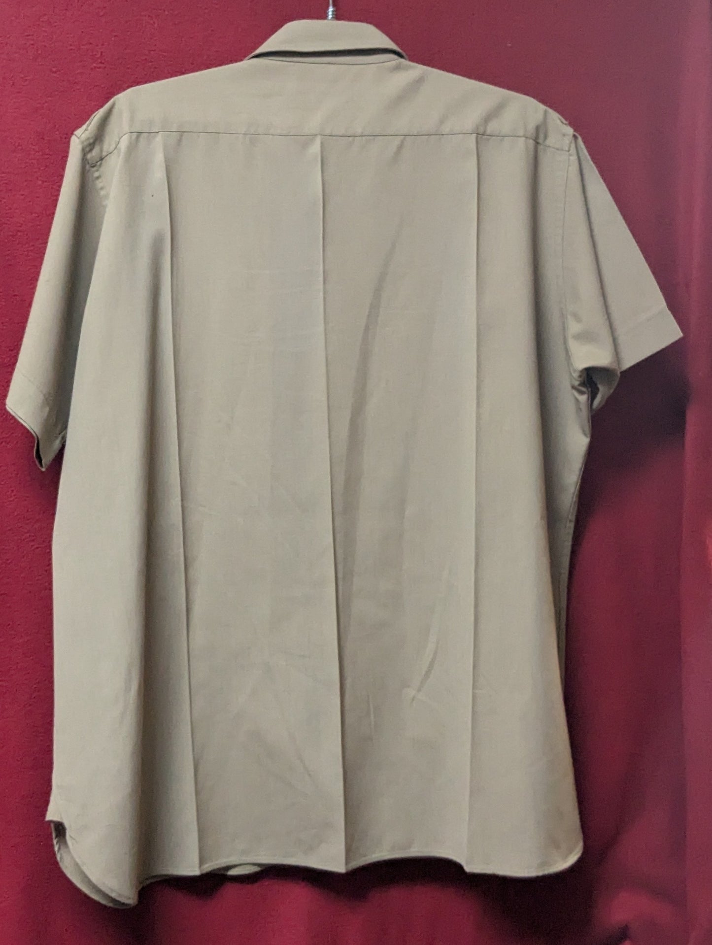 Vintage US Army Short Sleeve Khaki Button Down Large (FB3-26Mar21)