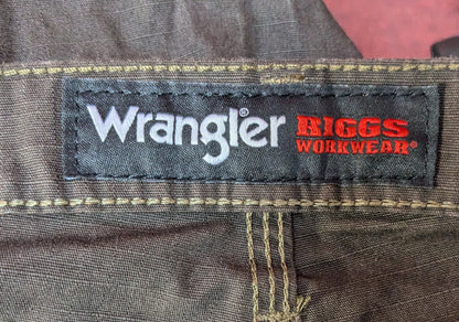 NWT Wrangler Riggs Workwear Ripstop Ranger Relaxed Fit Dark Brown (CA13-25APR19)