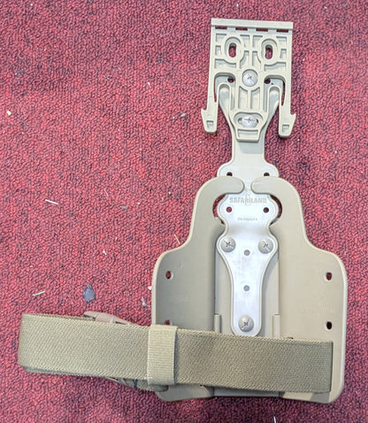 Safariland 6004-UFA Single Strap Leg Shroud w/ QLS 19 Tan (AB16-25Jul63)