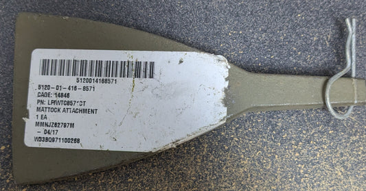 NOS USGI MAX AX Mattock Attachment w/Cotter Pin OD Green (AA05-26May18)