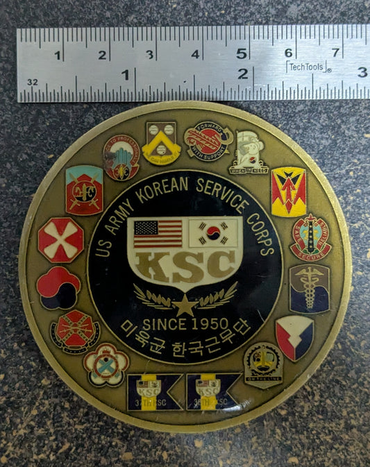 Challenge Coin Korean Service Corps KSC, Heroes of the Korean War USFK (CHCC-26May26)