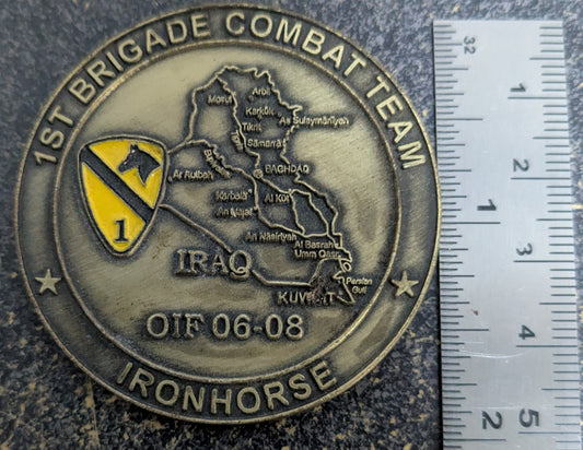 Challenge Coin US Army 1st Brigade Combat Team Ironhorse OIF 2006-2008 Retention Team (26May61)