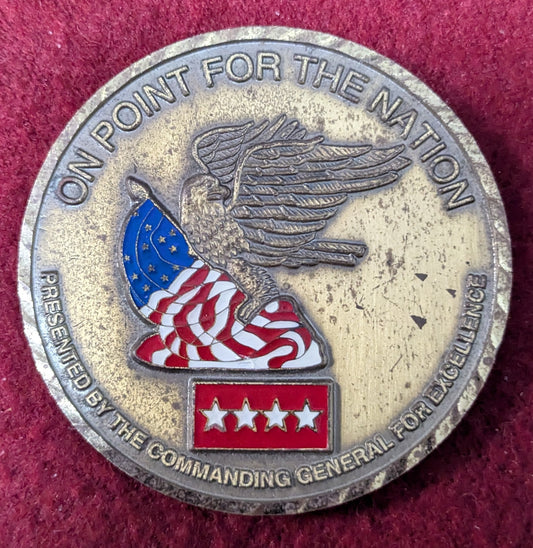 Challenge Coin On Point For the Nation, United States Arm, Europe and Seventh Army Heidelberg Germany (chcc-25May31)