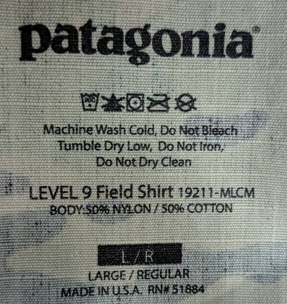 Patagonia Level 9 Field Shirt Large Regular (CB9-25Sep102)