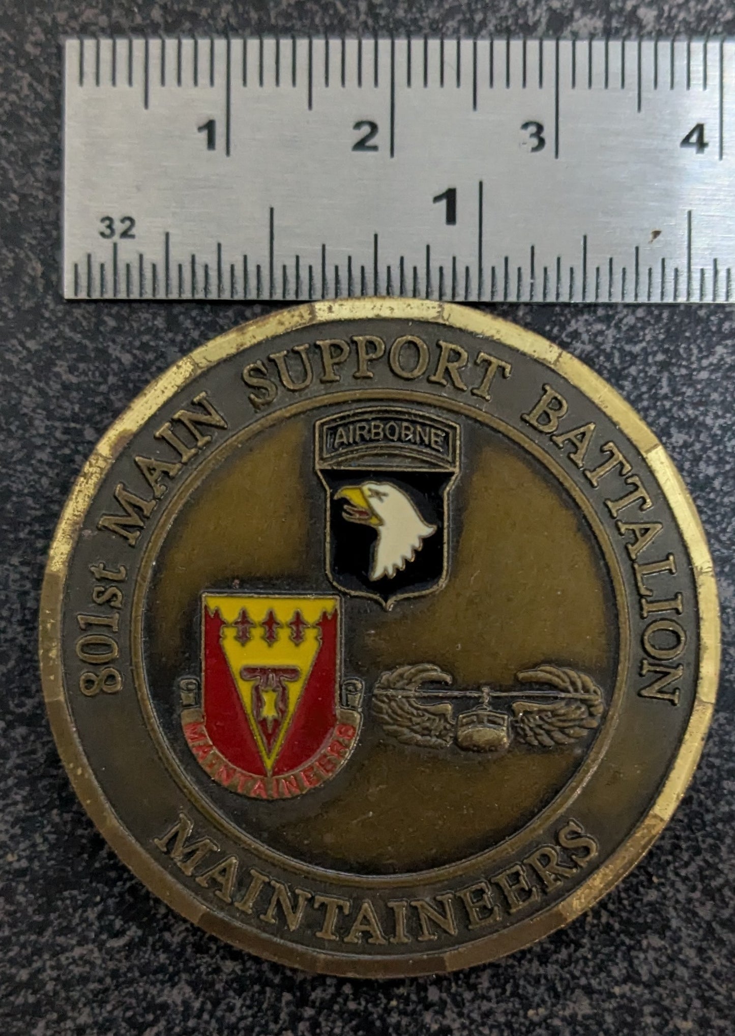 Challenge Coin Air Assault CSM's Coin of Excellence 801st Main Support Battalion Coin (CHCC-26May47)