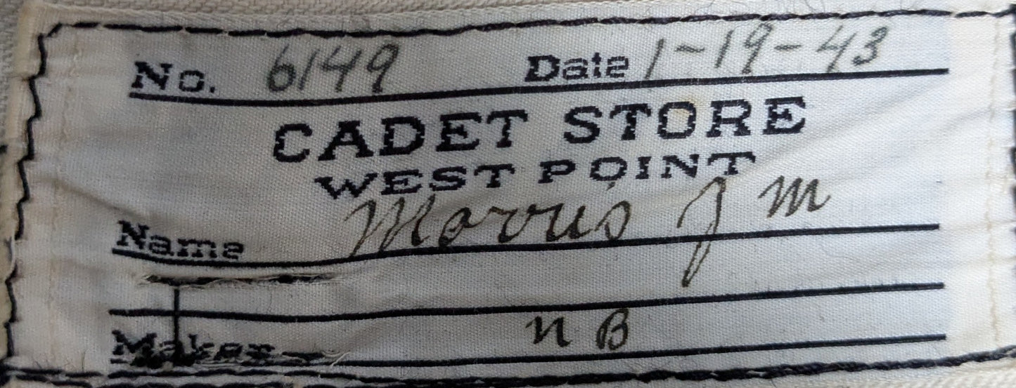 Vintage US West Point Cavalry Breeches Dated 1-19-1943 31"Wx13"Rx13"TWx27"L (DC3-26Mar40)