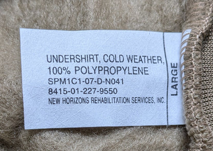 NOS Set of Large '90s Brown Cold Weather Poly-Pro (CA13-25APR04)