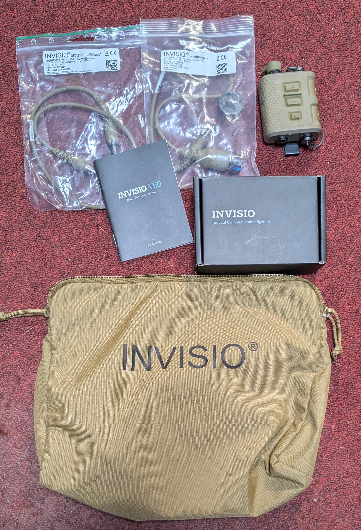 Invisio V60, 4-PTT, 3-COM, Tan (AB13-25Dec13)