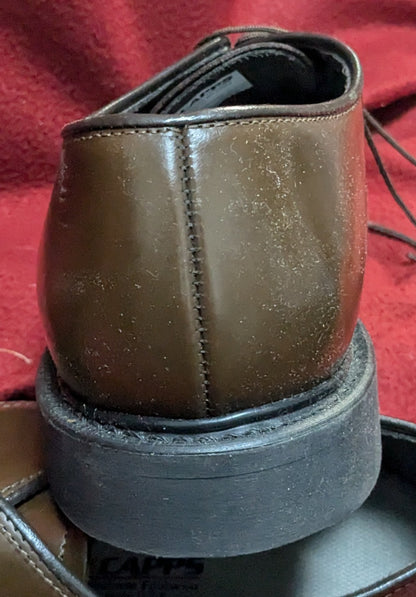 NOS Capps Military Dress Shoe Brown 13 D (fa01-25APR104)