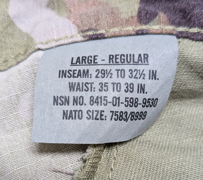 NOS - Set of Large Regular Deployment FRAC Uniform Top Pants OCP Multicam (25MAR35)