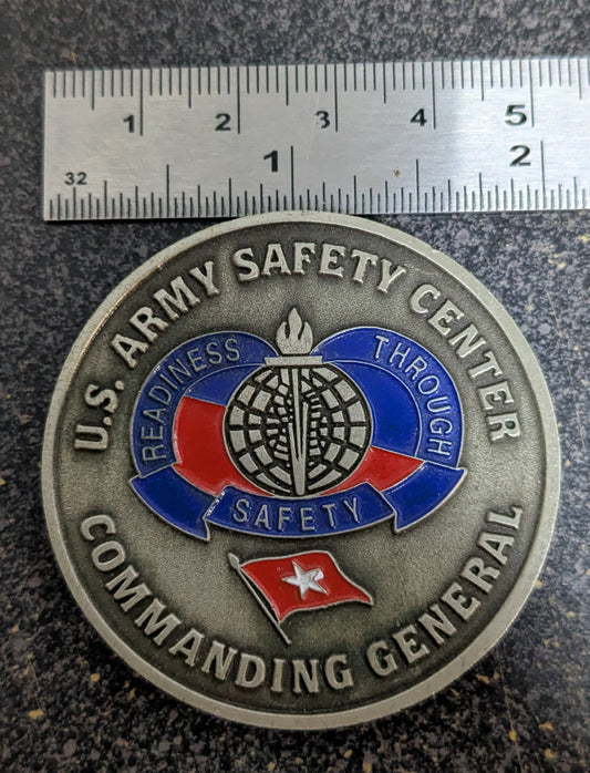 Challenge Coin U.S. Army Safety Center Commanding General Risk Management (26Jun27)