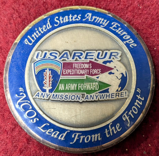 Challenge Coin United States Army Europe USAREUR NCO's Lead the Front (25May41)