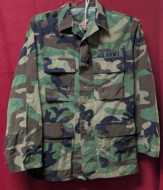 Vintage USGI Woodland Camouflage Pattern Coat Small Reg (DC5-26Mar46)