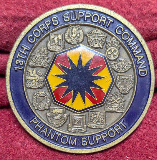 Challenge Coin 13th Corps Support Command Phantom Support (chcc-25APR172)