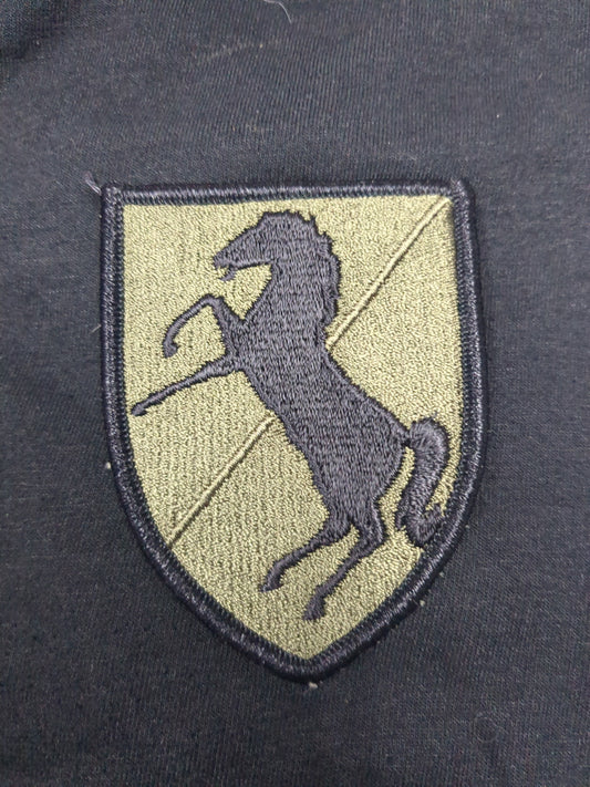 US Army 11th Armored Calvary Regiment Patch Sew on Patch Subdued OD Black (bu11-11ACR)