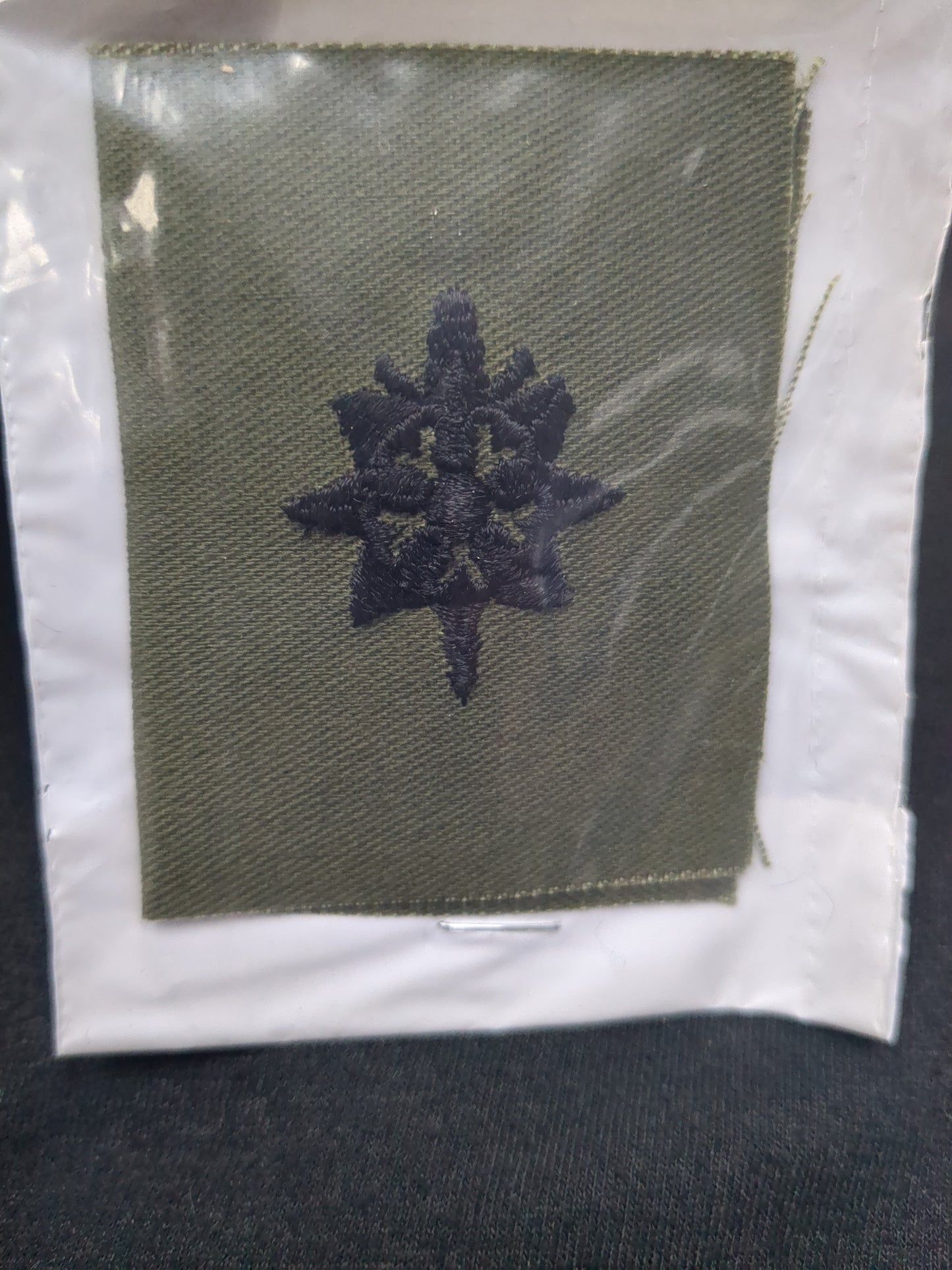 US Army Intelligence Corps Vietnam Patch Sew on Patch Subdued OD Black (bu11-ICV)