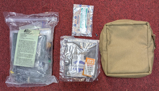 Unopened Pro Survival Kit Co Survival Kit w/BDS Tactical Pouch Coyote (DB06-25Aug09)