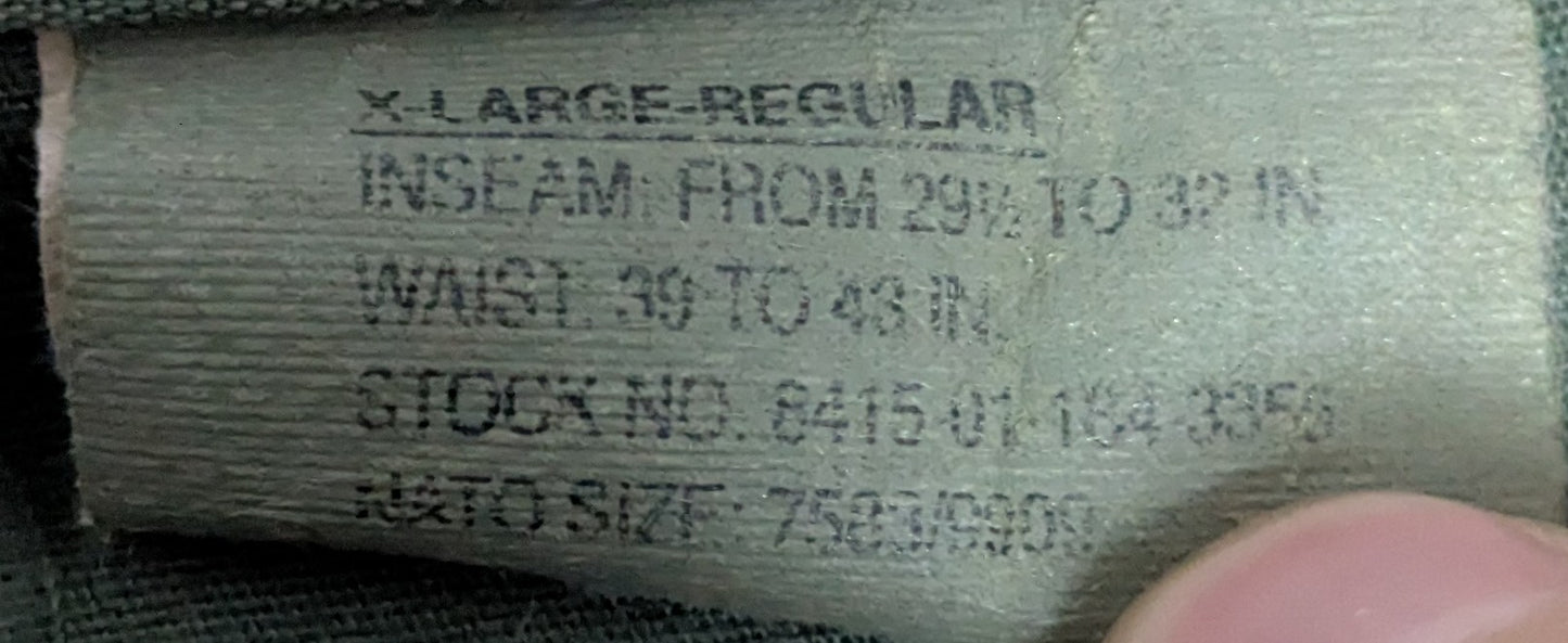 USGI Combat Trousers Green XL-R (FB3-26Mar22)