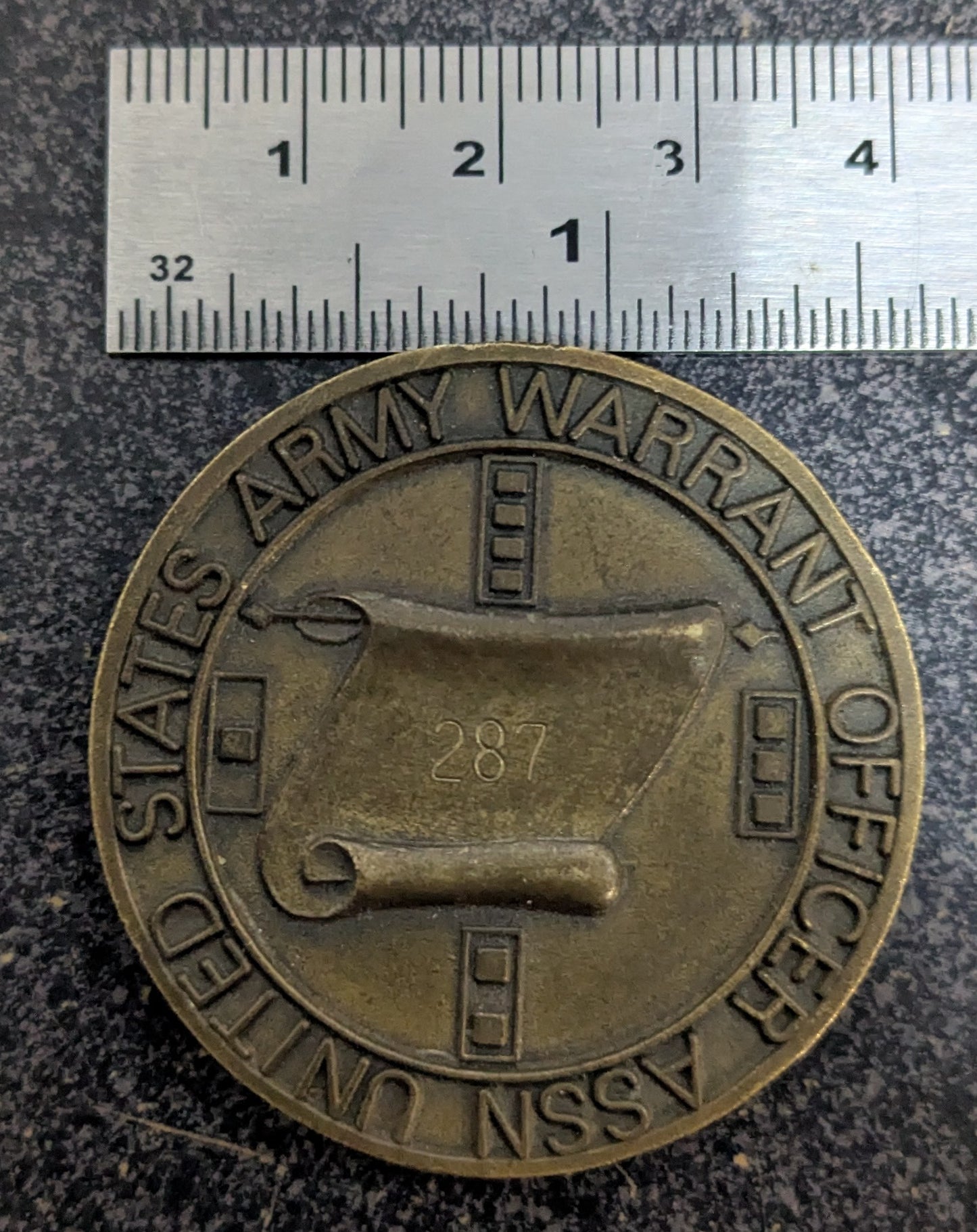 Challenge Coin United States Army Warrant Officer Association Chapter 287 USAWOA (26Jul06)