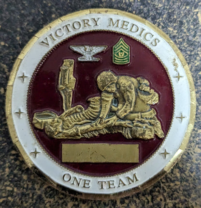 Challenge Coin Victory Medics One Team 30th Medical Brigade (CHCC-25Jul49)